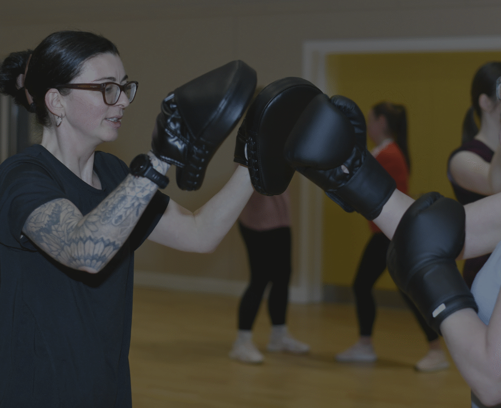 Women in Ladies Boxercise Class